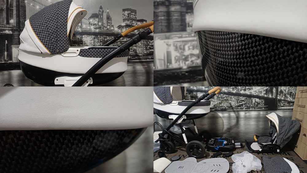 Cărucior/căruț copii 4 în 1 sport+landou+sc.auto+bază isofix.