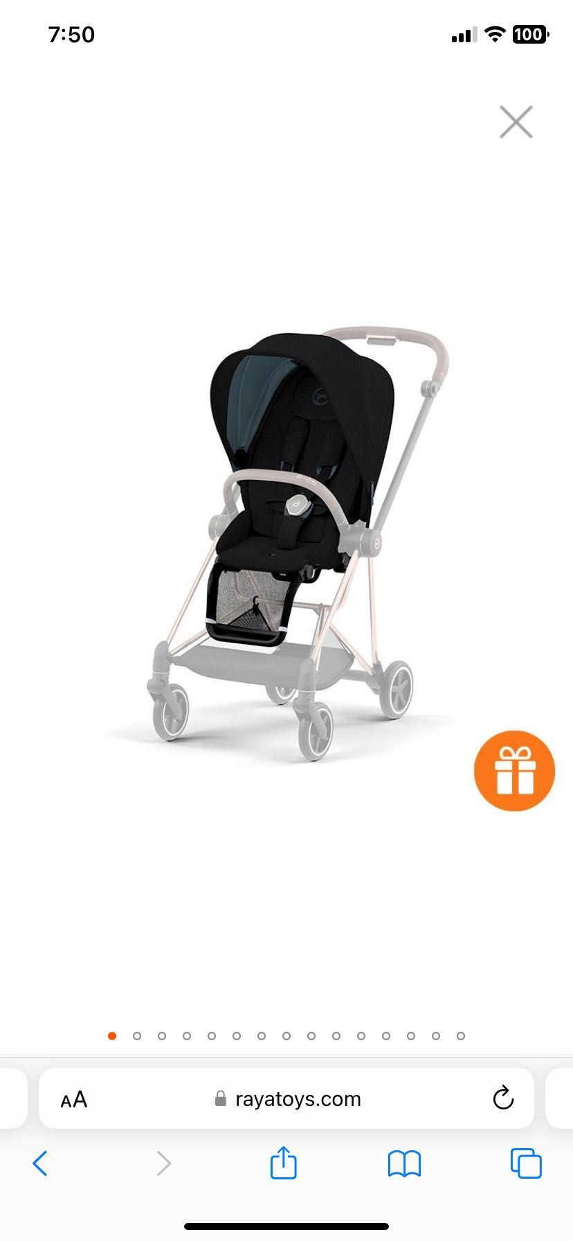 Количка Cybex mios 3 u тапицери Stardust Black
