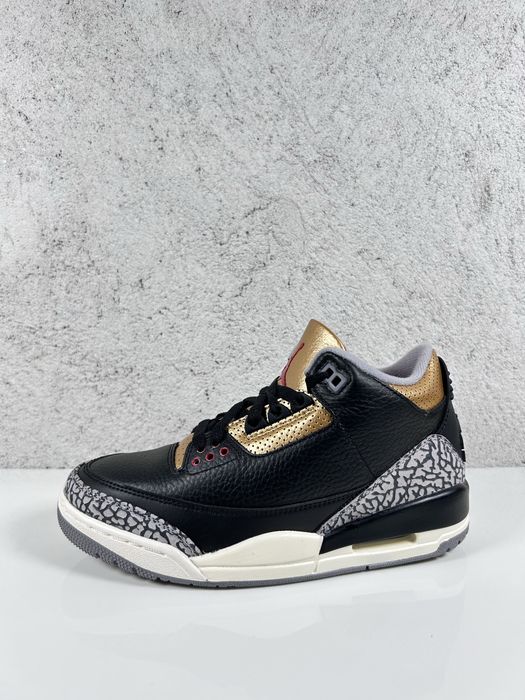 Jordan 3 Retro Black Cement Gold