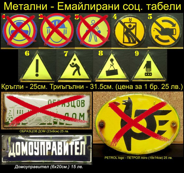 Метални; Емайлирани и Дървени Табели Винтидж Стил