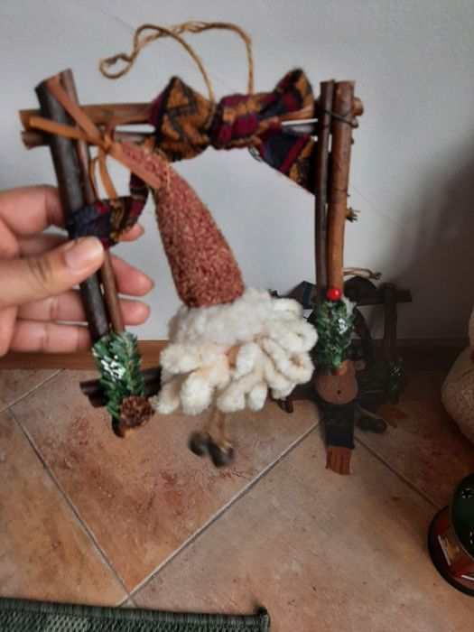 Коледна декорация и украсена коледна елха 90 см