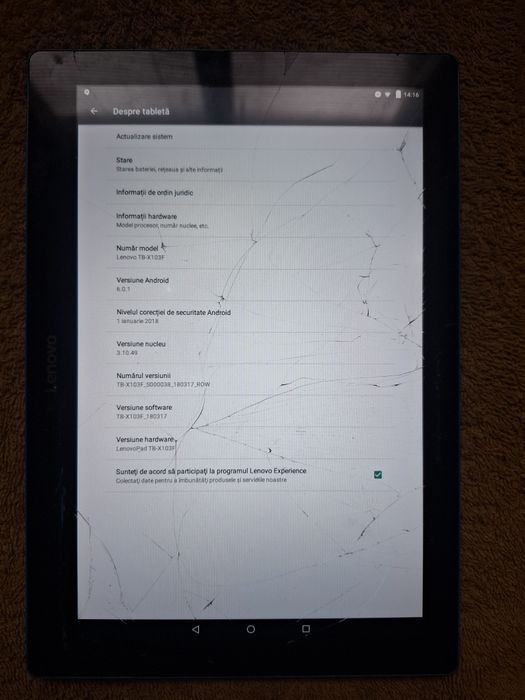 Vând tableta lenovo defecta