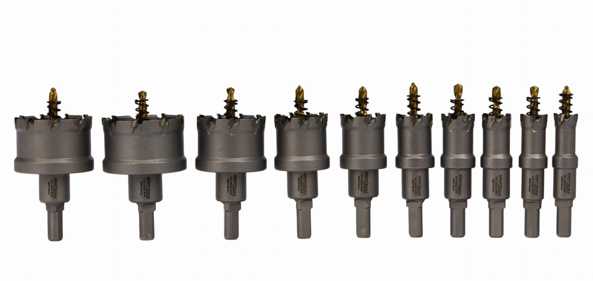 Set 10 buc carote metal 16-53mm Kraft&Dele KD10061