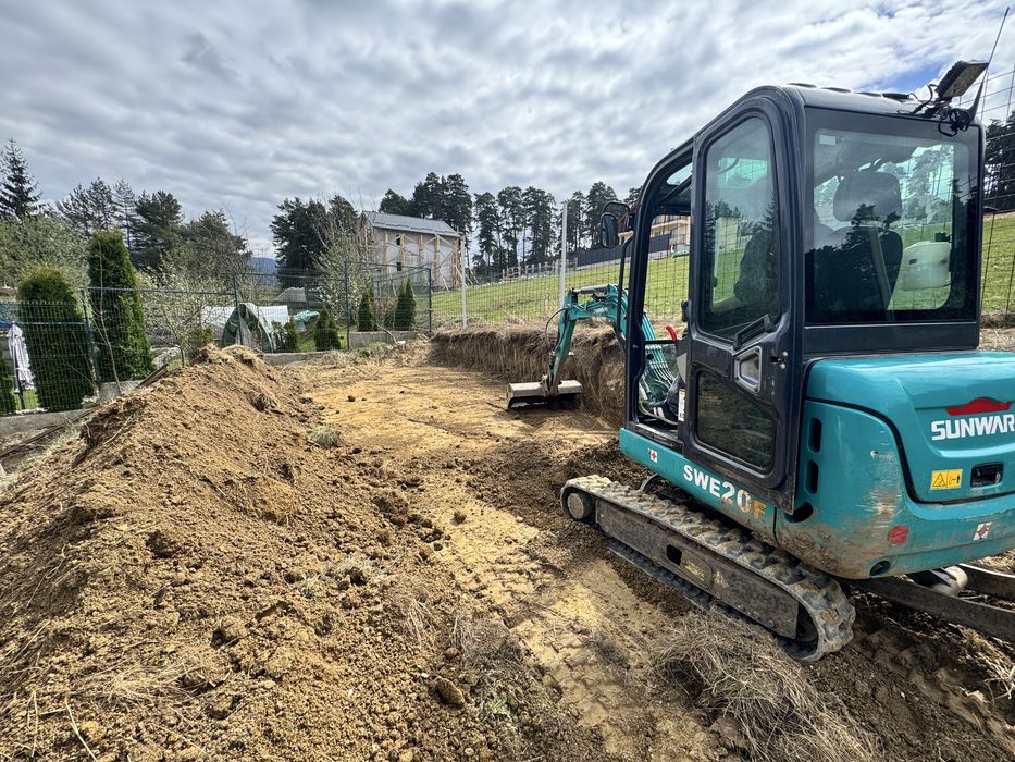 Inchirieri miniexcavator/buldoexcavator/sapaturi/terasamente/agregate