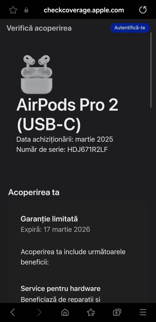 AirPods Pro 2 gen originale cu factura.
