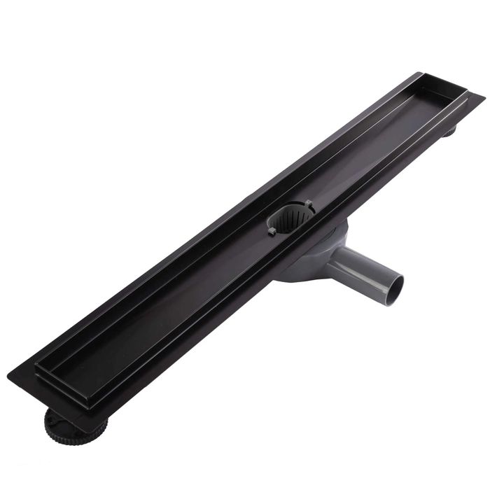 Линеен подов сифон за баня - Черен мат