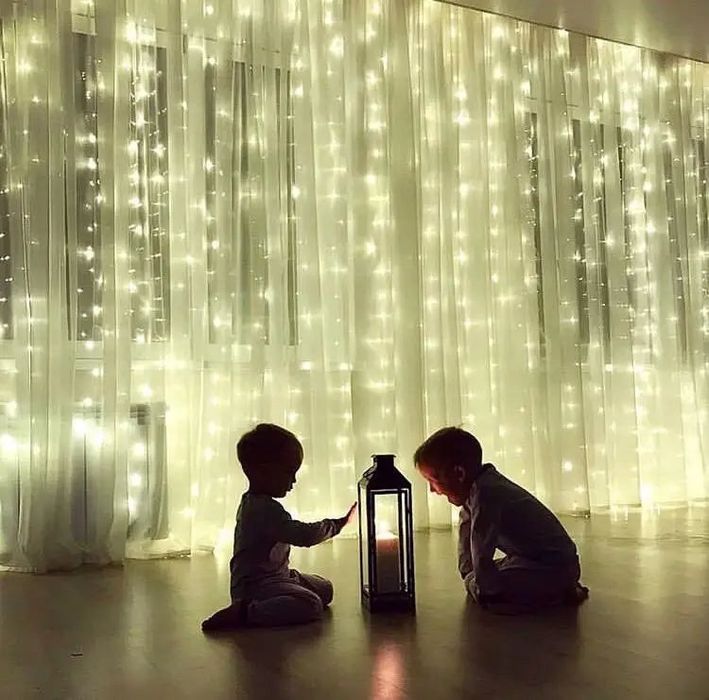 Светеща Led завеса-300х300 см/светлинен водопад