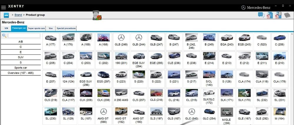 Pachet laptop diagnoza Mercedes XENTRY + interfata passthru