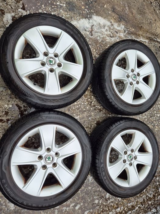 4бр алуминиеви джанти за Шкода октавия 2012г/ 6.5ж Х16/ет 50/5Х 112/