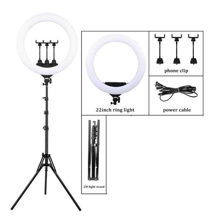Lampa circulara 47cm cu telecomanda ring light makeup instagram tiktok