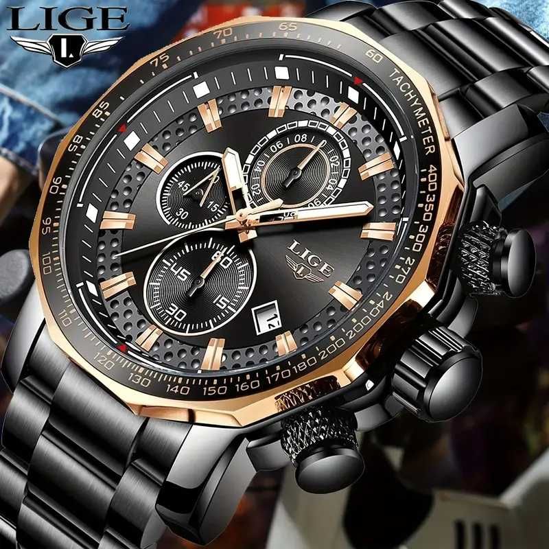 Луксозен, Спортен Мъжки часовник LIGE Elegant* Силует и Стил за 2025г.