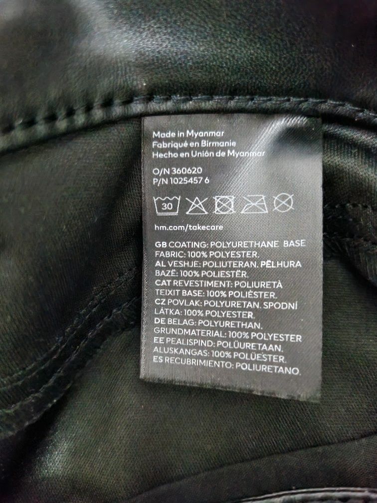 Pantaloni piele ecologica H&M(mar 34-XS)