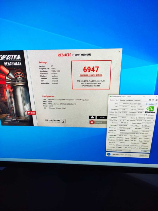 Palit GeForce GTX 1650 GP 4GB GDDR6 128-bit perfecta , ca noua.