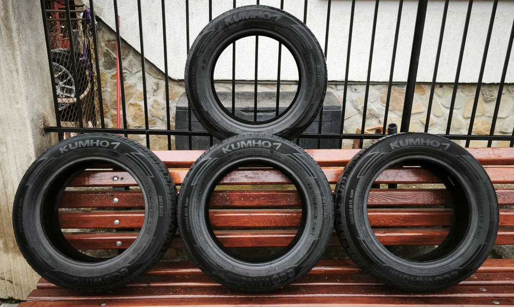 Vînd 4 anvelope vară Kumho EcoWing ES01, 185x60/R15, 84H, DOT 2019