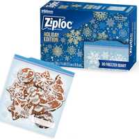 Пакеты для заморозки продуктов Ziploc Quart, новый дизайн, открытый ди