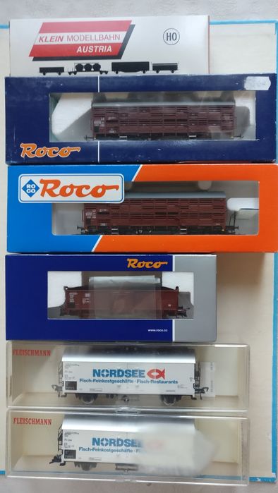Set 6 vagoane marfă H0 1:87