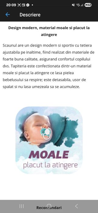 Scaun Auto ISOFIX  Wunderkid  9 -36 kg  im stare foarte bună 2 ani