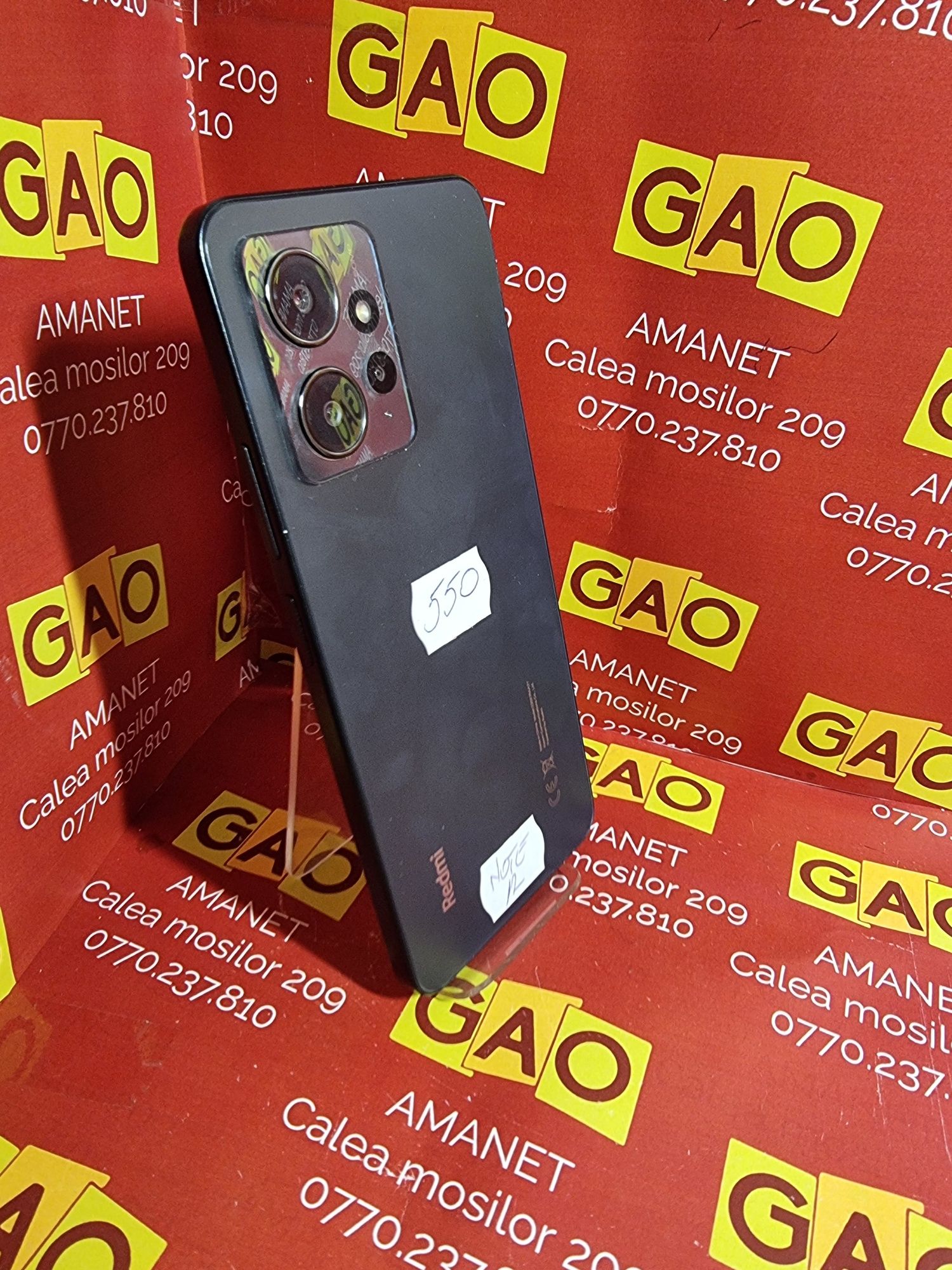 GAO AMANET - Redmi note 12, stocare 128gb, liber de retea