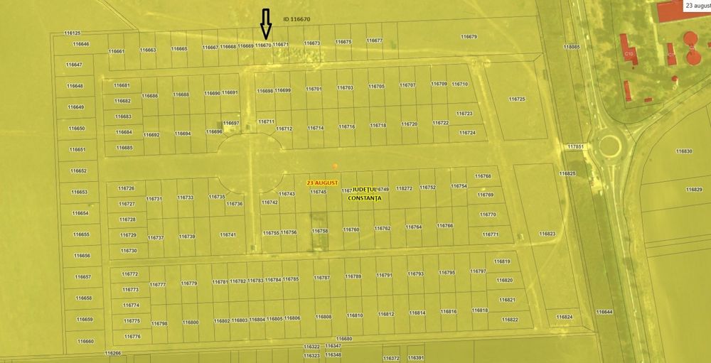 Teren intravilan 1188 mp, 22 euro/mp  23 August