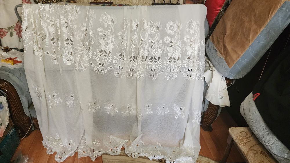 Тюль красивая белая