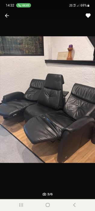 Vând canapele piele naturală,în stare foarte bună, import Germania.