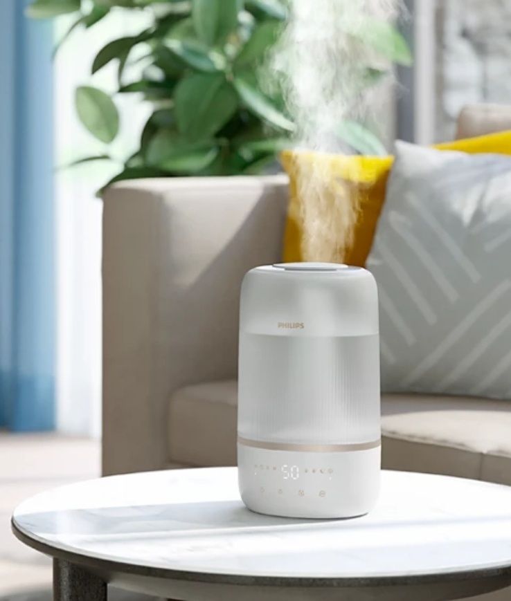 Umidificator PHILIPS HU1510/04, 3L, Wi-Fi, Mod nocturn, alb