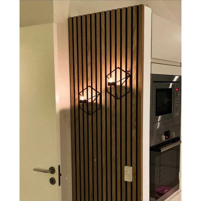 Декоративен стенен панел - MDF – Орех – 24 x 280 см