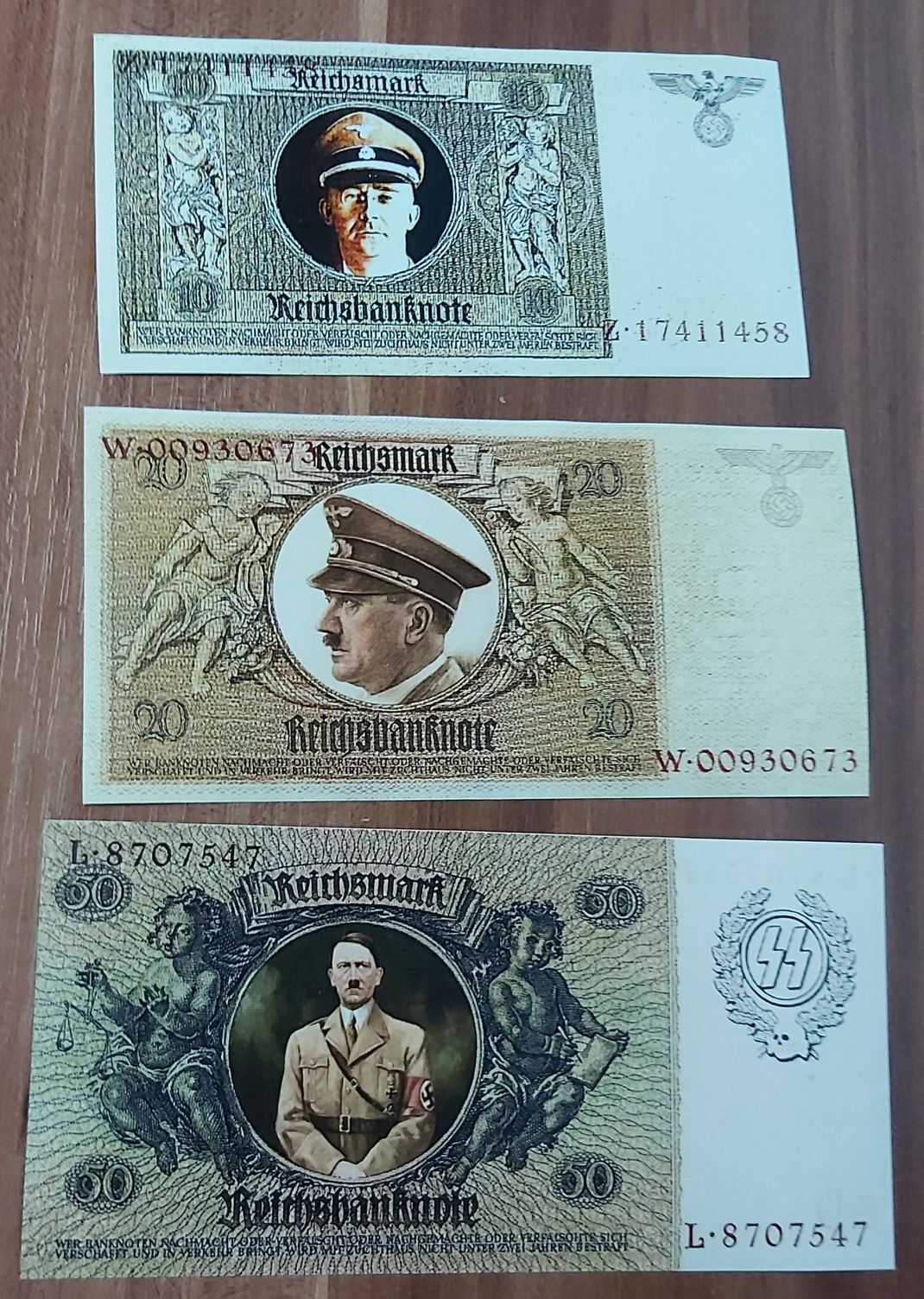 5 bancnote proiect fantezie ww2 Germania