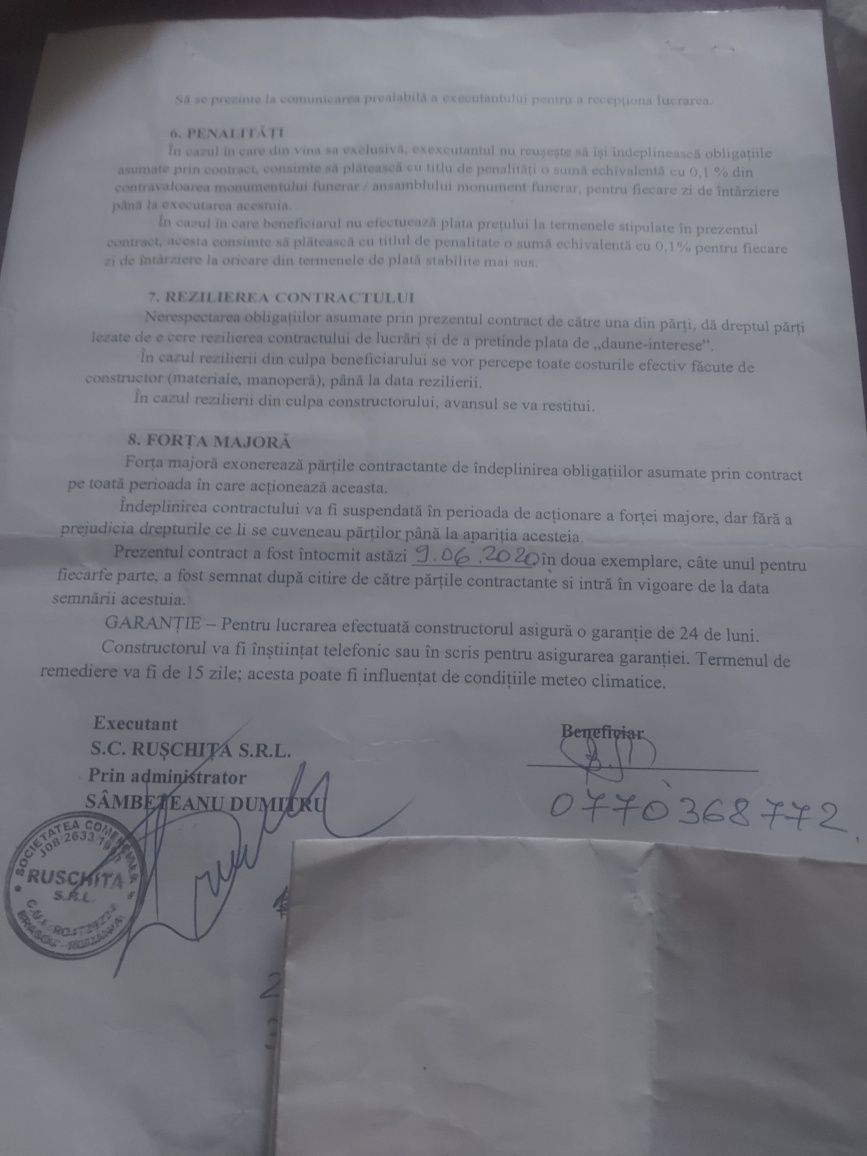 Vind , cedez Act de concesiune nr 397 cavou din marmura , cripta de 3