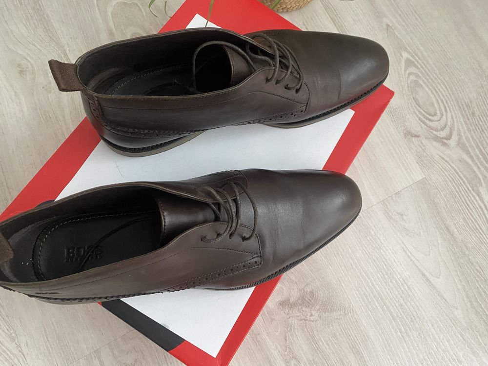 Pantofi piele stil gheata- HUGO BOSS- mar. 45