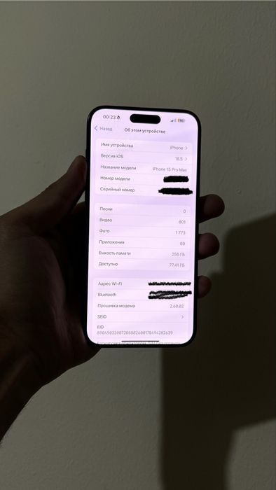 Iphone 15 pro max 256gb 88% yomkist Black Titanium
