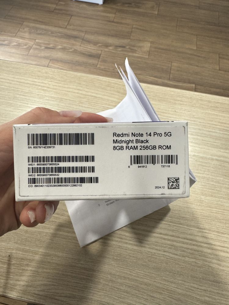 Xiaomi Note 14 Pro, 8GB RAM, 256GB, 5G, Black, NOU/Sigilat, Garantie!