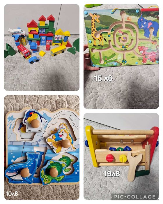 Детски дървени играчки, монтесори,образователни