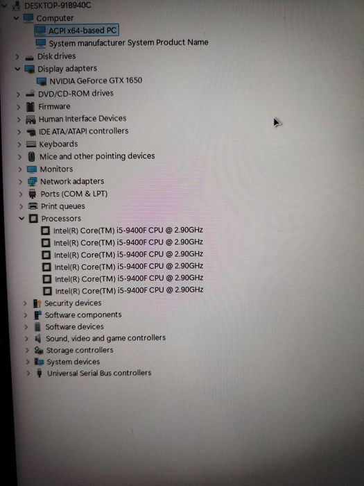 PC Gaming Asus Procesor Intel I5-9400F 2.90 GHz 16 GB GTX 1650 4GB