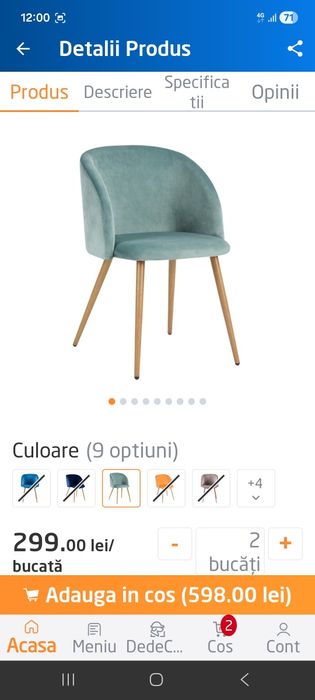 Scaun living, bucatarie