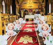 Aranjament cristelnita baietei decor biserica fetite decoratiuni botez