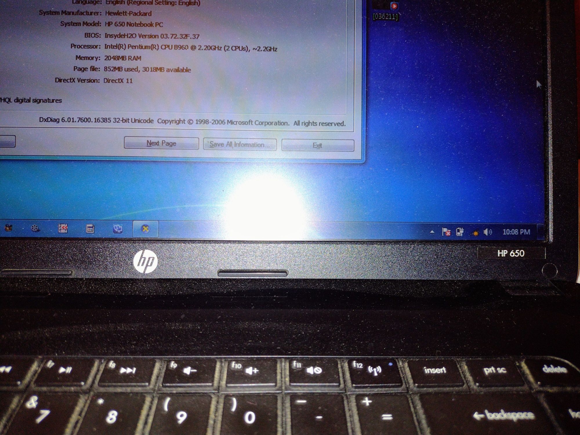 Laptop HP 650 impecabil!