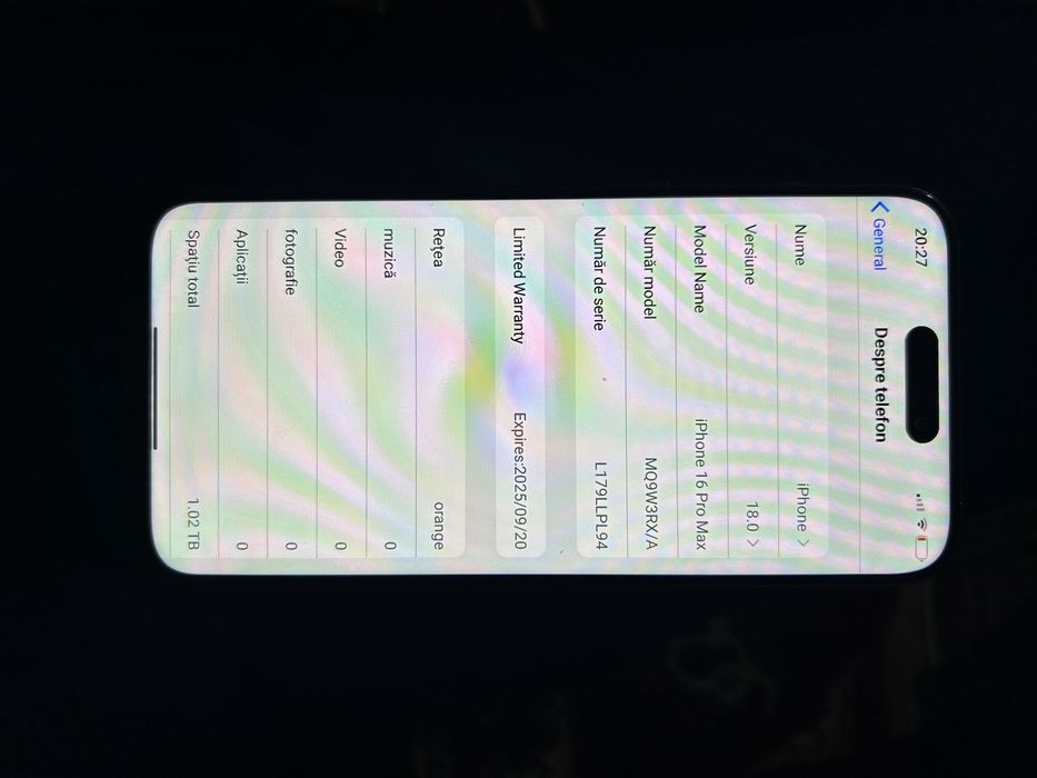 Iphone 16 pro max fara defecte