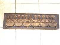 “Cina cea de taina”,panoplie in basorelief,sculptata in lemn