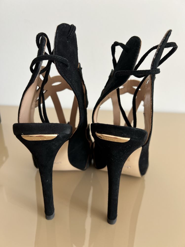 Sandale noi, negre, piele intoarsa , LIU-JO, mar 36