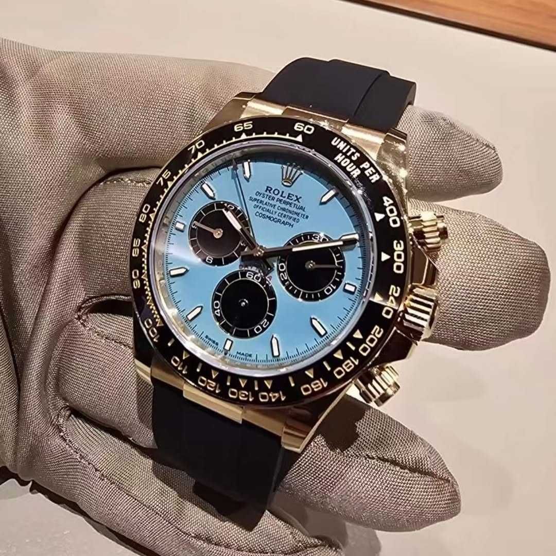 rolex daytona gold/blue 40mm