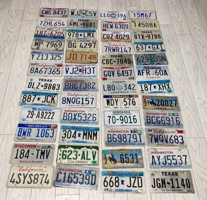 Placute Americane, Numere Inmatriculare SUA Originale Decor