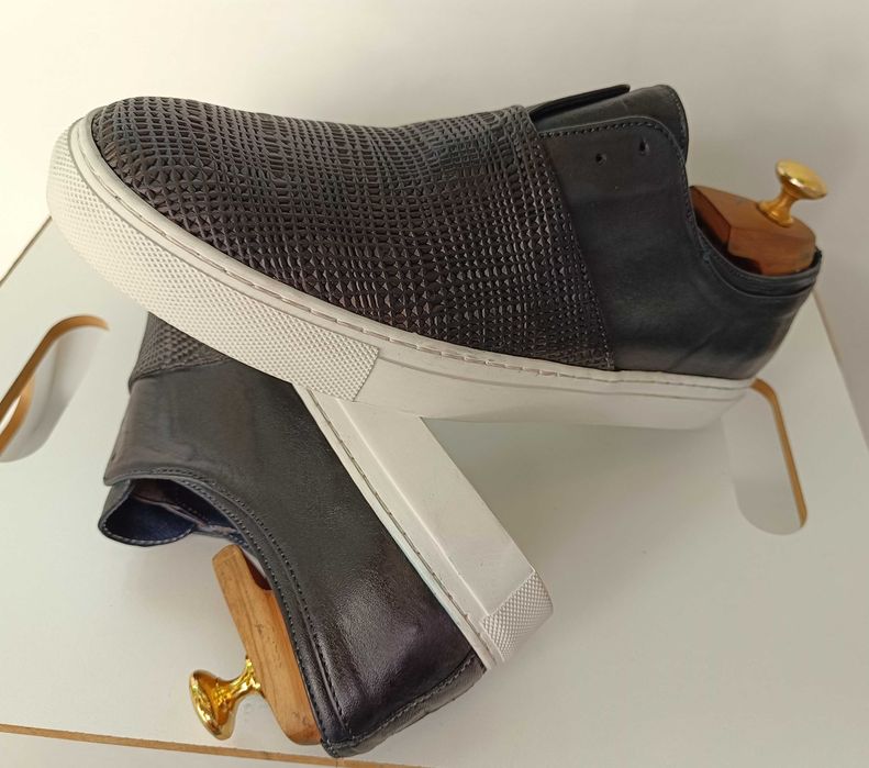 Pantofi sport casual 42 42.5 slip on Pawelk's NOU piele naturala moale