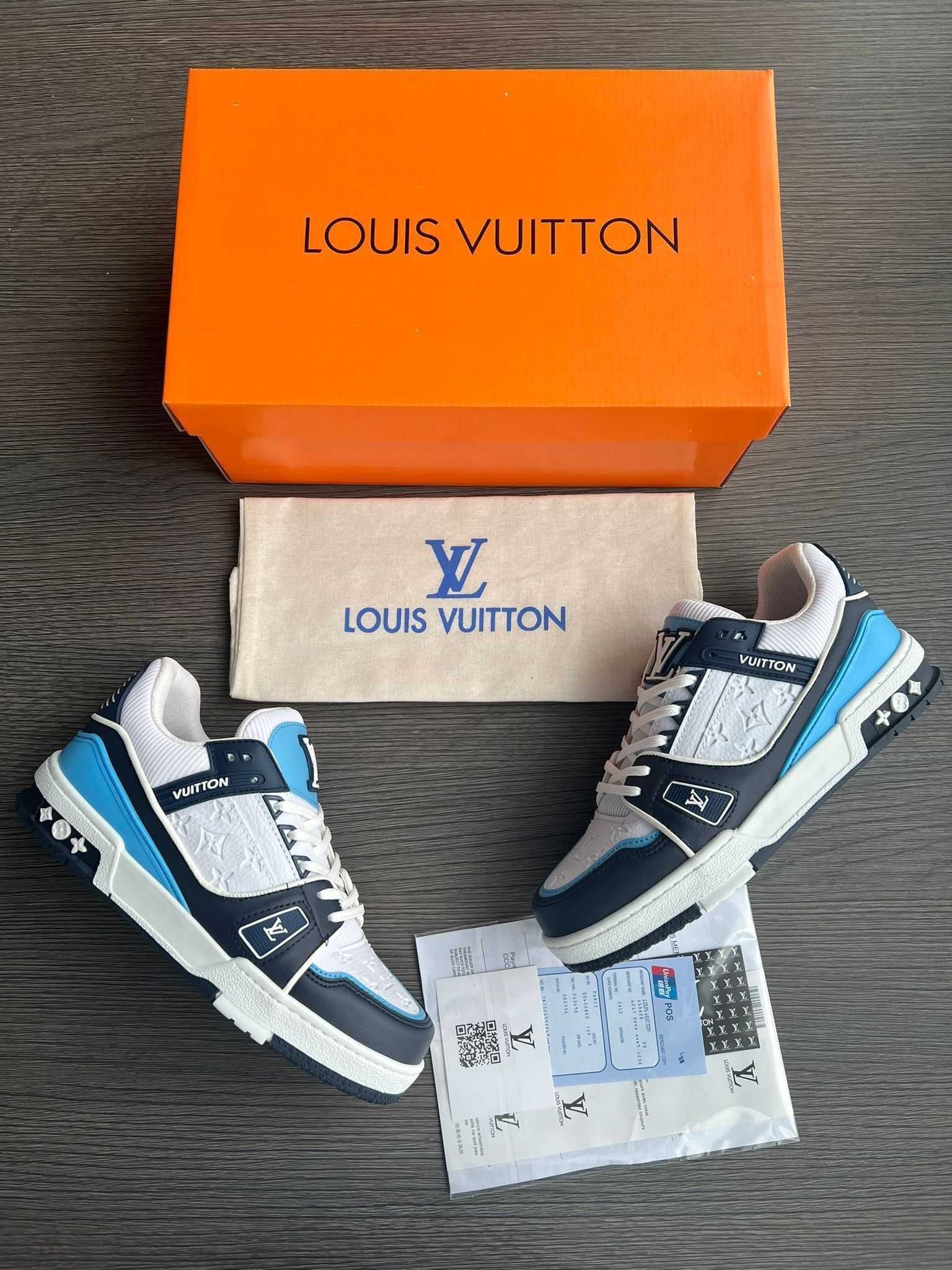 Adidasi Louis Vuitton Trainer Sneaker LV BlueWhite Nou-Full Box