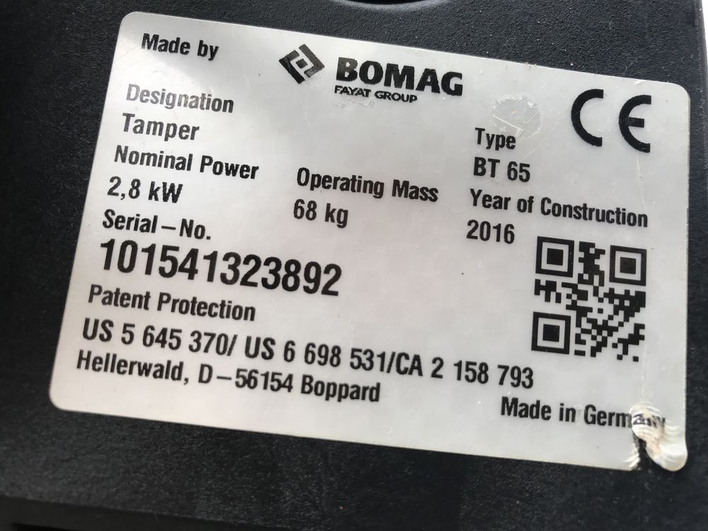 Mai Compactor Bomag BT 65 Fabricatie 2016