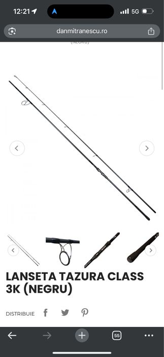 Vand Set Crap Tazura Class 3k + Mulinete DAIWA CROSSCAST 45 SCW LD