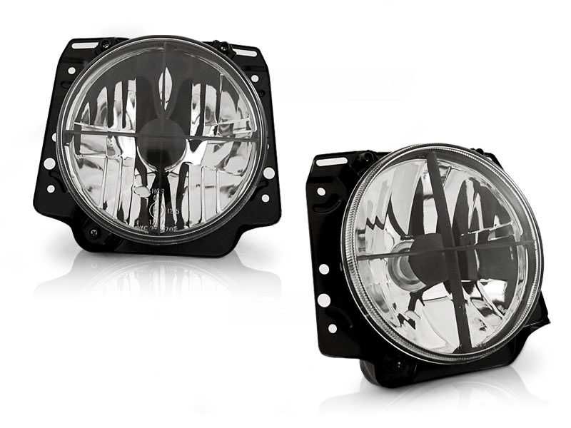 Фарове Голф 2 тунинг Прозрачни Кристални с кръстачка VW golf mk2 нови