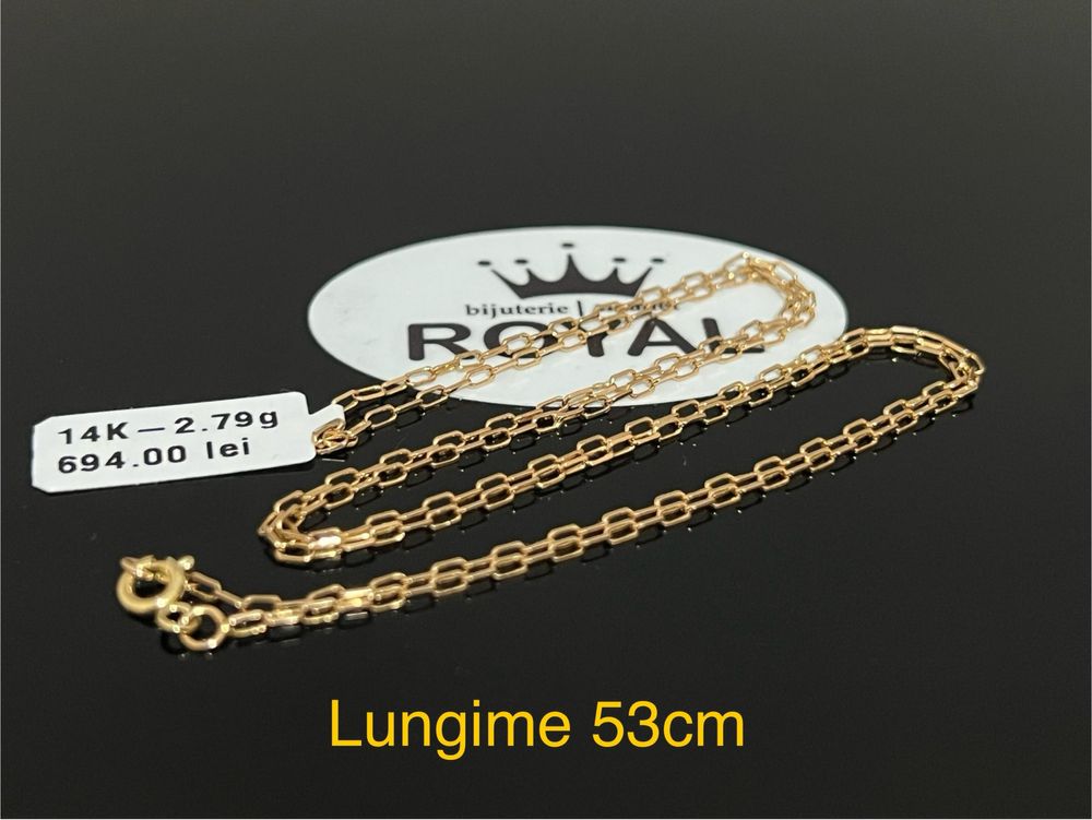 Bijuteria Royal CB : Lant aur 14k unisex 2,79gr lungime 53cm