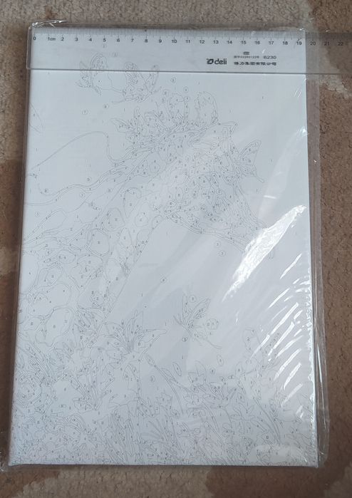 Продам новую картину по номерам (жираф)