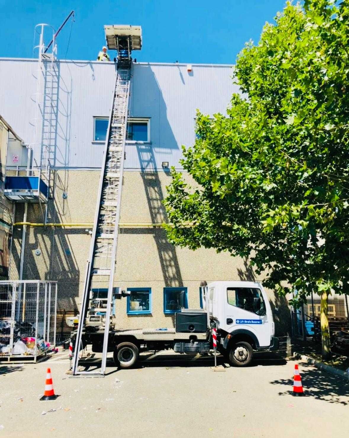 Lift exterior de inchiriat cu manipulatori   mobila, constructi